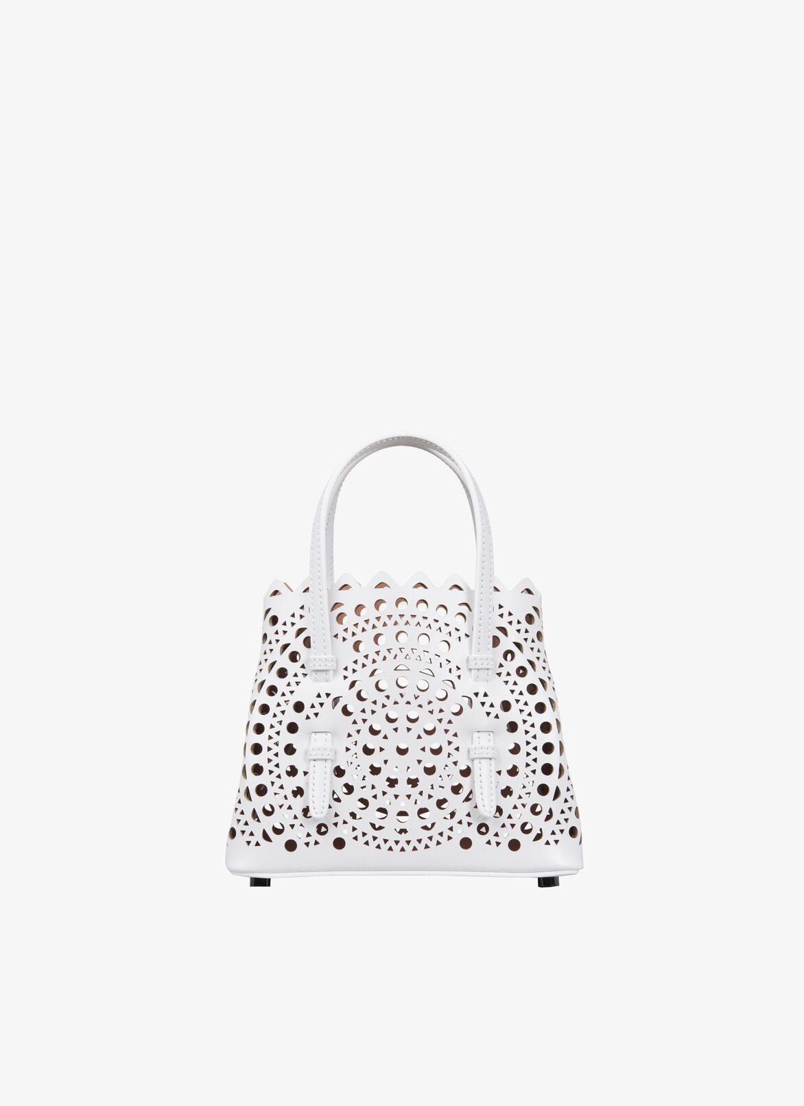 Micro borsa Mina 16 ALAÏA MICRO BORSA MINA 16 BIANCO